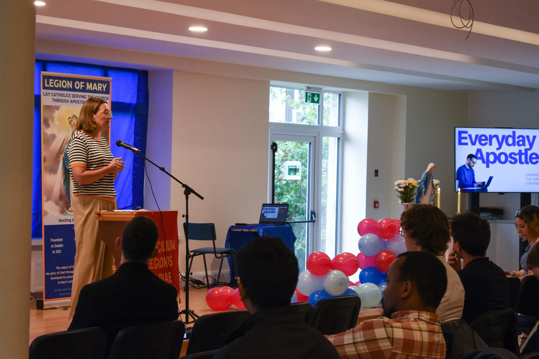 The talk on the everyday apostle, bringing Christ into daily life with Our Lady