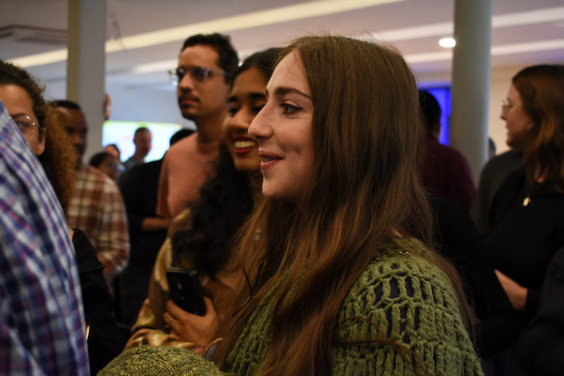 Young adults talking between the sessions