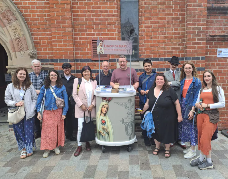 The Legion of Mary stall on the street during the Fleadh &mdash; Legion of Mary, Down and Connor